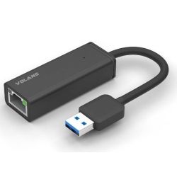 Volans VL-RJ45 Aluminium USB3.0 to RJ45 Gigabit Ethernet Adapter Output: USB3.0: 5Gbps 10/100/1000M Gigabit Ethernet Realtek Chipset 1yr