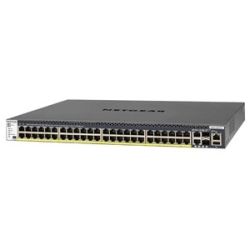 NETGEAR M4300-52G-PoE+ 48-Port Fully Managed Stackable Layer 3 PoE+ Switch (48x 1G Ports with 2x 10GBASE-T and 2x SFP+ 1000W PSU)