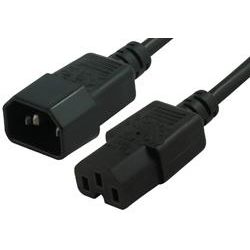 BluPeak COMSOL 2MTR HIGH TEMPERATURE POWER CABLE IEC-C14(M) IEC-C15(F)