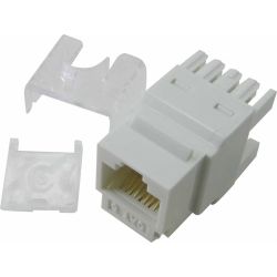 4C Cat6 RJ45 Keystone Jack - Universal Termination (110/KATT): 180 Deg. - 10 Pack