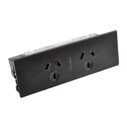 Elsafe QIKFIT Dual Auto Switched Power Outlet 2x GPO - Black