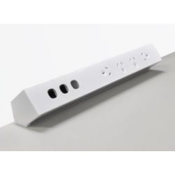 Elsafe Qiksilva 70 - 4x GPO/3 x Data Cutouts (AUNZ) with 800mm Lead with 2x Desktop Clamp Bracket