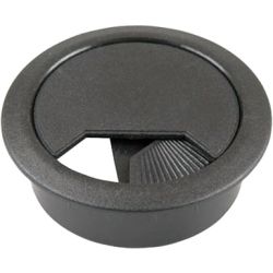4Cabling Desk Grommet Round 60mm Black with shutter