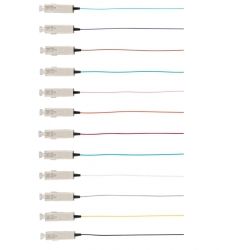 Fibre Pigtail SC OS1 Singlemode 2m - 12 Pack Rainbow