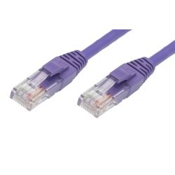 0.5m Cat5e RJ45 - RJ45 Network Cable - Purple