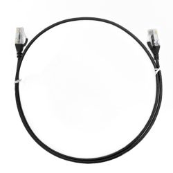4Cabling 1m Cat6 RJ45-RJ45 Ultra Thin LSZH Network Cables Black