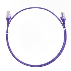 1m Cat6 RJ45-RJ45 Ultra Thin LSZH Network Cables - Purple