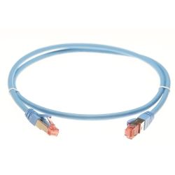 Cat6a S/FTP LSZH 0.5m RJ45-RJ45 Network Cable - Blue
