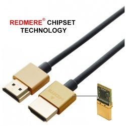 4Cabling 3m HDMI V2.0 with Chipset High Speed with Ethernet: Ultra Thin Round Series M-M