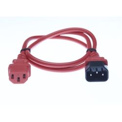 IEC C13 - C14 Extension Cord - 3m - Red