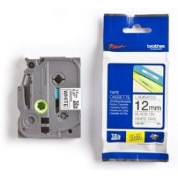 Brother TZE-221 9mm Black on White - Laminated - TZE Tape x 8m