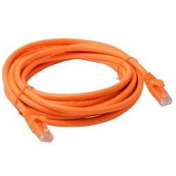 8Ware Cat6a UTP Ethernet Cable, Snagless - 2m - Orange