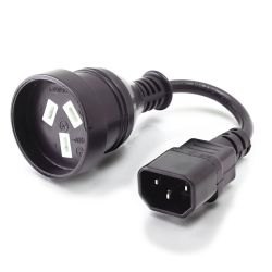 ALOGIC 0.15m IEC C14 to Aus 3 Pin Mains Plug - Male to Female (MOQ:15)
