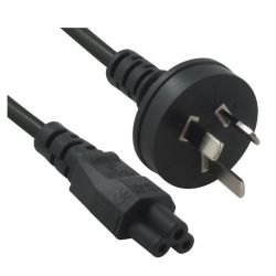 8Ware Power Cable from 3-Pin AU Male to IEC C5 Female Plug in 2m