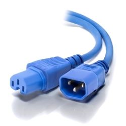 ALOGIC 1.5m IEC C14 to IEC C15 High Temperature Male to Female Blue