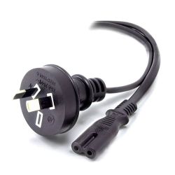 ALOGIC 1m Aus 2-Pin Mains Plug to IEC C7 Male to Female