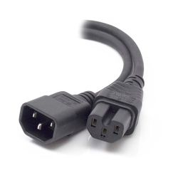 ALOGIC 2m IEC C14 to IEC C15 High Temperature - Male to Female - MOQ:7