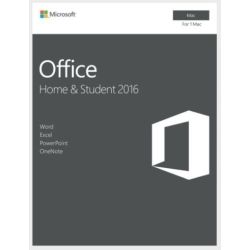 Microsoft Office Mac 2016 Home and Student No DVD Retail Box P2