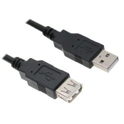 Astrotek 374583 USB A-A extension Cable, translucent Silver, 0.3m