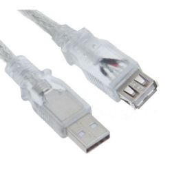 Astrotek 340496-D00000 USB A-A extension Cable, translucent Silver, 3m