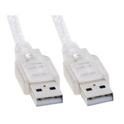 Astrotek USB 2.0 Cable 1m - Type A Male to Type A Male Transparent Colour RoHS