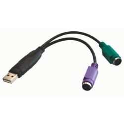 Astrotek 179034-D00000 USB to PS/2 converter, Connect two PS/2 peripherals through a Single USB connection