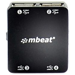 mbeat Super mini 4-Port USB 2.0 with tuck-away Cable Design USB Hub