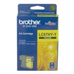 Brother LC67HYY Yellow High Yield Ink Cartridge - GENUINE