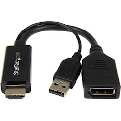 StarTech STARTECH.COM HDMI TO DISPLAYPort ADAPTER 4K USB POWER 2YR