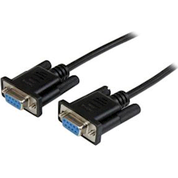 StarTech 2m Black DB9 RS232 Null Modem Cable FF