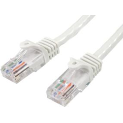 StarTech 0.5m White Snagless Cat5e Patch Cable