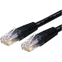 StarTech 10ft Black Molded Cat6 UTP Patch Cable