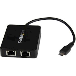 StarTech STARTECH.COM USB-C TO DUAL Gigabit ETHERNET ADAPTER USB3.0(1) BLACK 2YR