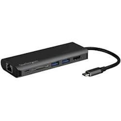 StarTech STARTECH.COM USB-C (THUNDERBOLT3) ADAPTER USB(2) HDMI RJ45 SD 4K 60W USB-C PD 3YR