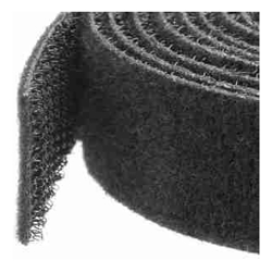 StarTech 50FT (15.2M) HOOK AND LOOP ROLL BLACK CUT-TO-SIZE REUSABLE CABLE TIES BULK IND