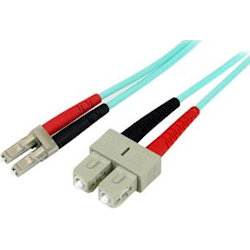 StarTech 1m 10GB Aqua Fiber Patch Cable LC/SC