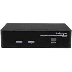 StarTech STARTECH.COM 2 Port DISPLAYPort KVM SWITCH SINGLE SCREEN USB AUDIO NO CABLE 3YR
