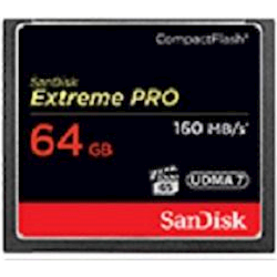 SanDisk Extreme Pro CF, CFXPS 64GB, VPG65, UDMA 7, 160MB/s R, 150MB/s W, 4x6, Lifetime Limited