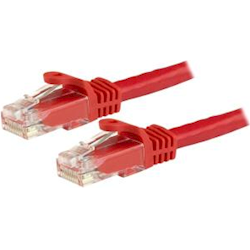 StarTech STARTECH.COM CAT6 ETHERNET CABLE 50CM RED 650MHZ 100W SNAGLESS PATCH CORD Lifetime WARR