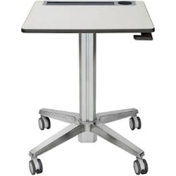 Ergotron LearnFit 16IN Travel Adjustable Standing Desk Clear Anodized