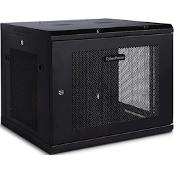 CyberPower 9U WALL MOUNT ENCLOSURE 19IN 9U 600MM DEEP WALL MOUNT ENCLOSURE HEX PERFORATED METAL DOOR 60KG LOADING CAPACITY