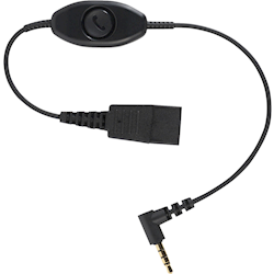 Jabra QD to 3.5MM STRAIGHT CORD WITH PUSH to TALK FOR QD HEADSETS