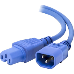 ALOGIC 2M IEC C14 TO IEC C15 HIGH TEMPERATURE MALE TO FEMALE BLUE