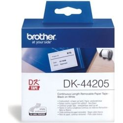 Brother DK-44205 Removeable White Continuous Paper Roll 62mm x 30.48m