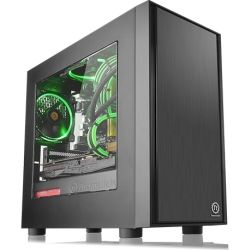 Thermaltake CA-1J1-00S1WN-Versa H17 Window Micro Case, AIO Liquid Cooling Compatible, 2yr Wty