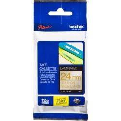 Brother TZE-PR254 Premium Tape Gold on Premium Glitter White 24mm X 4M