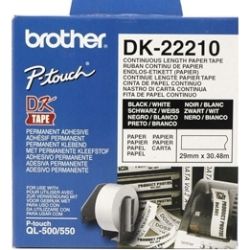 Brother WHITE CONTNOUS PPR ROLL29MMX30.48MFOR QL-5/6/10 SERIES
