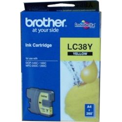 Brother LC38Y Yellow Ink Cartridge (0.26K) - GENUINE