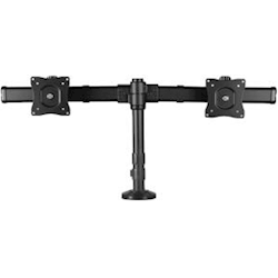 Deskmount Dual-Monitor Arm - for up to 27 inch Monitors - Low-Profile Design - Desk-Clamp or Grommet-Hole Monitor Mount
