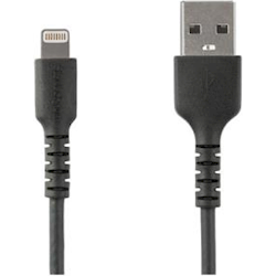 StarTech STARTECH.COM 1M USB-A to LIGHTNING CHARGE/SYNC CABLE DURABLE MFi BLACK 2YR